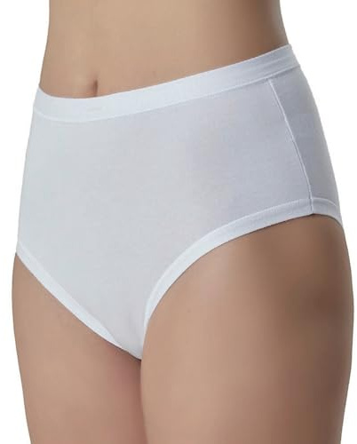 Frames Set 6 Mutande Donna Cotone Vita Alta Elasticizzate, Culotte Donna Cotone Made in Italy Mutande Cotone Elasticizzato Anche Taglie Forti Intimo Donna