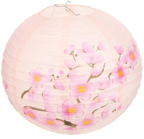 Japanese Paper Lantern 13.8-Inch Cherry Blossom Hanging Lantern for Wedding, Party, Restaurant, Home, Bar