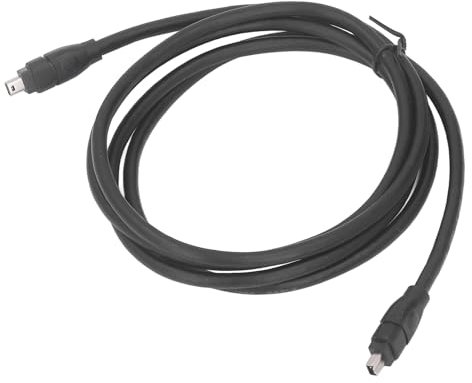 Cavo Firewire, Cavo Firewire IEEE1394 da 4 Pin Maschio a 4 Pin Maschio, Cavo di Trasmissione Ad Alta Velocità da 1,8 M 400 Mbps, Adattatore DV per Videocamera Fotocamera Digitale