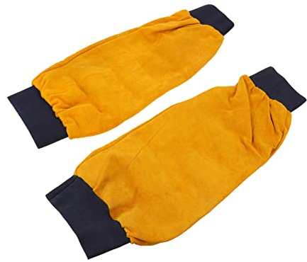 HOMSFOU 1 paire de de de travail pratiques pour bras de soudage, de soudage, manchons de, manches de travail résistantes, manchette de bras en cuir pur