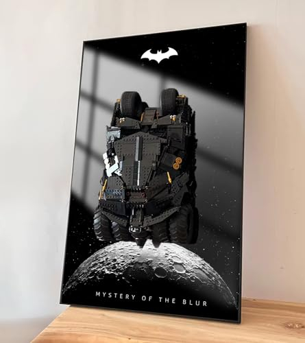 WETCEAOM Cadre Mural pour Lego DC Batman La Batmobile Tumbler 76240, Panneau de Montage Mural pour Les Blocs de Construction pour Lego, Taille : 75x45 cm