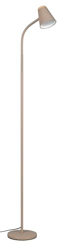 Reality Leuchten LED Stehleuchte Pongo R45831143, Kunststoff Warm beige, Holznachbildung, inkl. 4.5 Watt LED, Flexarm