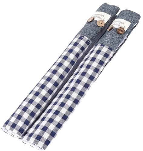 GORGECRAFT 2pcs Protection pour Poignée de Porte de Réfrigérateur Grille Bleue Lavable Antidérapante Garde Votre Cuisine Propre Protection pour Appareils Électriques Gants de Protection Réfrigérateur