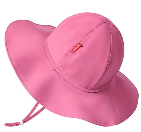 HECCEI Baby Sun Hat DryShade UPF 50+, Adjustable & Breathable Toddler & Kid Sun Protection Hat – Summer Essential for Beach, Pool & Outdoor for Boys & Girls Pink