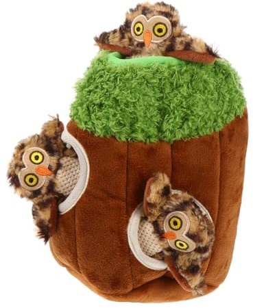 SEWACC Lot de 4 Jouets Interactifs en Peluche pour Chien Couineur de Cache-Cache Set de Jouets pour Chien Doux pour Divertissement et Hygiène Dentaire Adapté