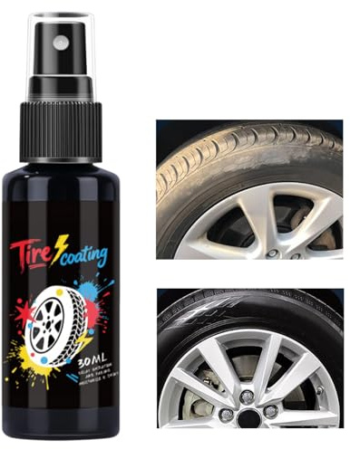 Qiwieod Spray de brillo para neumáticos, nano-recubrimiento resistente a los arañazos para neumáticos, renovador de llantas, para coche, vehículo, motocicleta, SUV, automóvil, casa, cuidado detallado