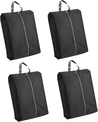 Set da 2 sacchetti porta scarpe – Sacchetti Impermeabili per Viaggio - ideale per scarpe da viaggio e vacanze (Nero)