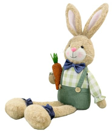 Yuemeuy Coniglio Peluche | Abbracciabile Divertente A Gambe Lunghe Decorazione Pasquale,Decorazione Animali Statuette Coniglio | Per Casa Camera Da Soggiorno Scrivania Scaffale Appartamento Ufficio