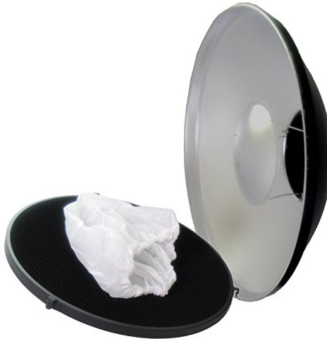 Bol Beauté DynaSun S40-BOW 40cm Beauty Dish Professionnels avec Grille Nid d'Abeille Honey Comb et Diffuseur monture Bowens pour Studio Photo et Vidéo