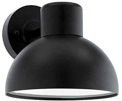 Eglo Entrimo Lampada da Parete per Esterni a 1 Luce, Attacco E27. IP44. in Acciaio Zincato, Nero