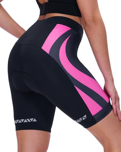 Sportneer vadderade cykelshorts kvinnor cykelshorts kvinnor cykelshorts dam 4D vadderade cykel cykelunderkläder shorts med halkfri design, andas & adsorbent