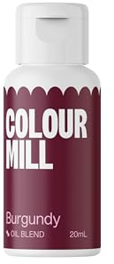 Colour Mill Oil Blend Burgundy Lebensmittelfarbe auf Ölbasis - Lebensmittelfarben für Schokolade, Fondant, Cupcakes, Kuchen, Backen, Macaron - Food Coloring für Tortendeko - 20ml