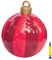 KKPLZZ Decorazione gonfiabile della palla di Natale, decorazione esterna delle palle di Natale giganti di 60cm Grandi ornamenti delle palle di Natale di Natale per la decorazione della festa di Natale