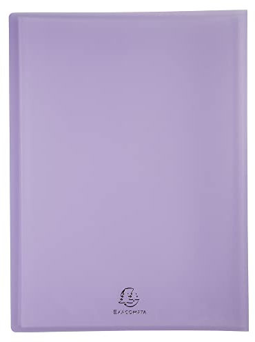 Exacompta - Réf. 5839E - 1 Protège-documents personnalisable Kreacover Pastel - 30 pochettes cristal lisse - 60 vues - pour A4 - dim 24x32cm - couverture en polypro semi-rigide - 5 couleurs aléatoires