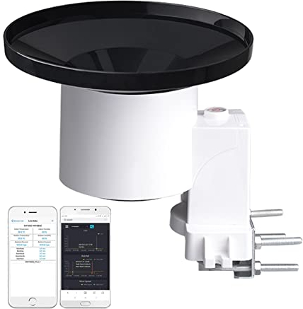 ECOWITT Sensore pluviometro, collettore di pioggia senza fili autosvuotante sensore di pioggia per casa giardino fattoria, accessorio non può essere utilizzato da solo WH40