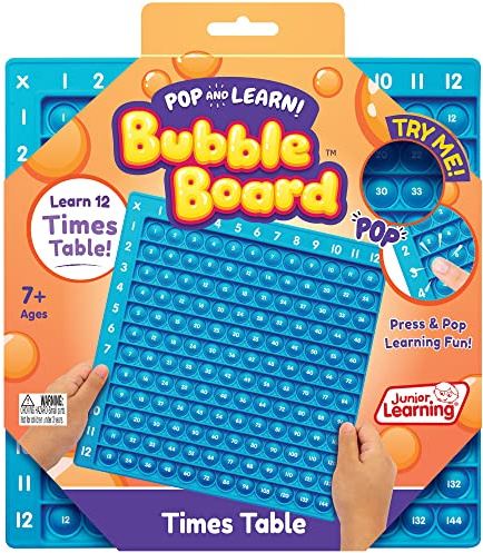Junior Learning Times Table Bubble Board, Multicolor (JL680), Medium