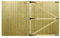MADE TO MEASURE Wooden Double Driveway Gates Pair Bespoke Lighter Semi-Braced Framing with Interlocked Tongue & Groove Boards Flat Top Design <6ft (180cm) High x <10ft (305cm) Wide +450mm Hinge Pack