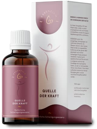 Essenzium Quelle der Kraft - Energy Booster in Tropfen Form. Edelsteine, Bachblüten, ätherische Öle, Wasser uvm. in einem einzigen Extrakt kombiniert. Alternative Medizin für die Stärkung des Körpers.