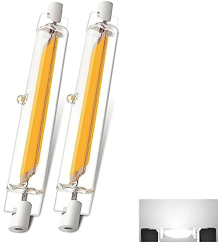 ZJZG R7S LED 118MM,20W R7S LED Dimmbar Lampen Ersatz für 200W Halogenlampen,LED R7S Glühbirne Kaltweiß 6000K 2000LM,Kein Flackern,LED Stab 360° Abstrahlwinkel,AC/DC 220-240V,2 Stück