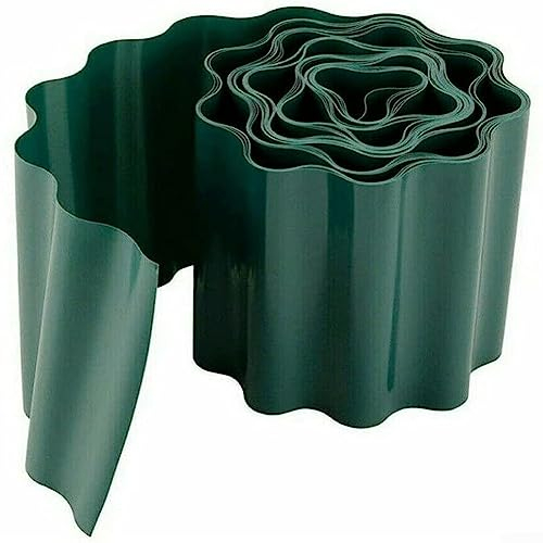 Garten Kunststoff Rasenkante, Garten Rasen Einfassung Gras Grenze Zaun Rolle Pfad Einfassung 15 cm x 6 m