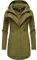Ragwear Damen Softshellmantel Lange Übergangsjacke Outdoormantel mit Kapuze Ybela Light Olive23 Gr. XL