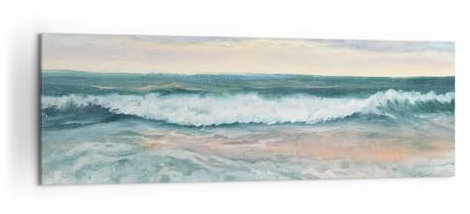 Lienzos decorativos 160x50cm Cuadro Sobre Lienzo Moderno Paisaje Mar Playa Grande XXL Dormitorio Cocina Cuadros Pared Imágenes Cuadros Decoracion Salon Wall Art Prints Decor Canvas AB160x50-5389