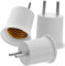 MAGICLULU 3pezzi Adattatore Portalampada Spina Compatibile Con Lampadine Facile Da Usare Per Illuminazione Da Parete E Notturna Materiale Resistente E Design Elegante