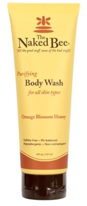 The Naked Bee Sulfate-Free Body Wash Shower Gel | All Skin Types Hypoallergenic Orange Blossom Honey, 237ml – Hydrating, Cruelty-Free, Paraben-Free, and Organic Skincare