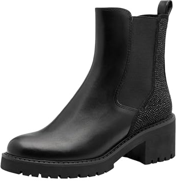 Marco Tozzi Femme Chelsea-Stiefel 2-25415-45 Botte Tendance, Noir, 38 EU