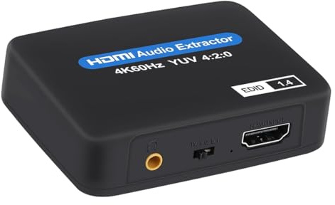 Gorise Extractor De Audio HDMI, Salida Óptica Toslink SPDIF De 3,5 Mm 4K 60 Hz, Convertidor De Audio HDMI