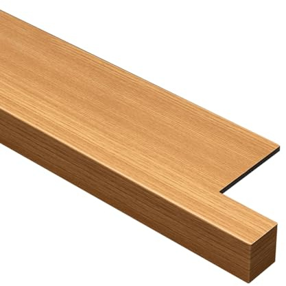 Wood Grain Window Sill Cover with Nose Board - Smooth Acrylic Ledge Protector for Windows and Doors, Oak Finish