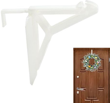 Gancio per ghirlanda, gancio per ghirlanda per porta d'ingresso, gancio per porta, senza fori, per appendere asciugamani, vestiti, decorazioni in tessuto, sacchetti per riporre ghirlande