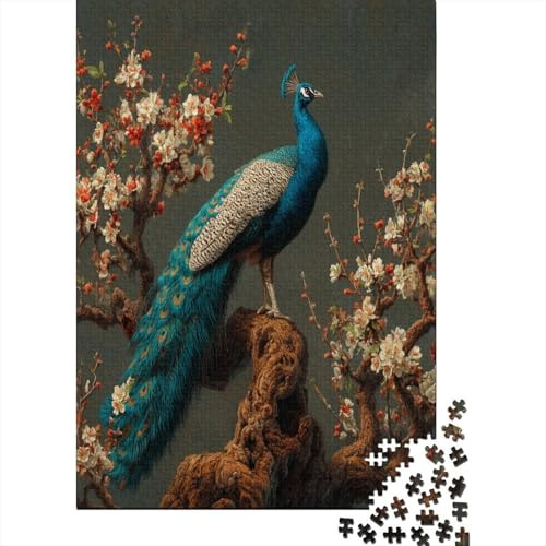 Peacock Perched on An Ancient Apricot Tree Rätsel Für Erwachsene || 38x26cm/1000pcs Puzzles Lernspiele Home Decor Puzzles
