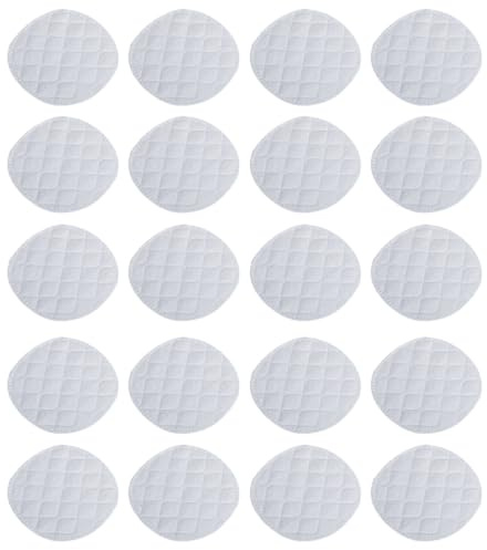 PLAFOPE 20pcs Washable Six-Layer Breast Pads Nursing Pads for Mothers Maternity Breastfeeding Essentials White 10x10cm