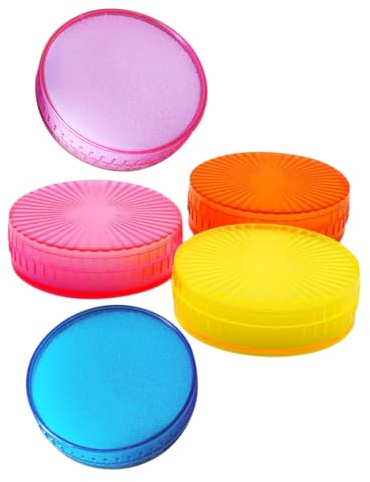 HANABASS Set 5 Pezzi Umidificatori per Dita in Spugna per Contare Soldi, Tampone Bagnato da Tavolo per Ufficio e Banca, Accessorio per Gestione Documenti e Attività Colore Colore Casuale