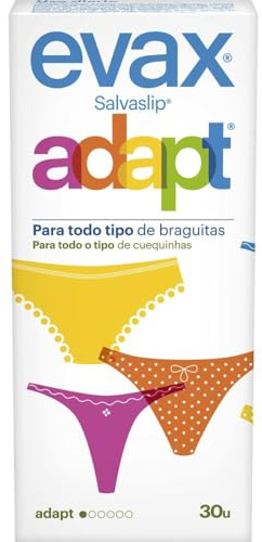 Evax Salvaslip Adapt, Pack de 30, Ultrafinos, Se Adaptan A Todos Los Estilos De Ropa Interior