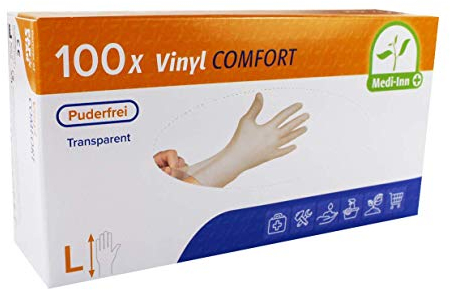 Medi_inn - Guanti monouso in vinile, 100 pz