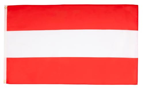 AZ FLAG - Bandera Austria - 150x90 cm - Bandera Austríaca 100% Poliéster ligero Con Ojales de Metal integrados - 80g
