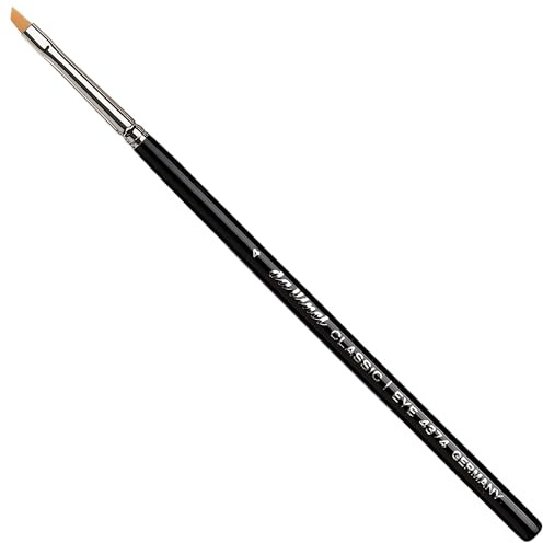 Da Vinci Series 4374 Size 4 Classic Angled Eyebrow Synthetic Brush Short Handle, 9.4 Gram