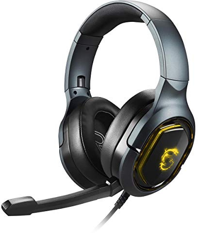 MSI Immerse GH50 Casque de Jeu Pliable en métal léger RVB 7.1 avec Son Surround RVB Taille L
