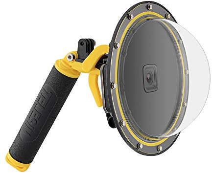TELESIN Dome Port för GoPro Hero 10 Hero 9 Svart, Undervatten Dykväska Kameralinsskyddsskydd med vattentätt hölje, Pistol Trigger, Flytande handtag for GoPro 10/9 Tillbehör