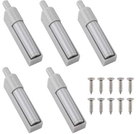 NTRUXZP Softclose Nachrüsten, 5 Stück Soft Close Nachrüstung Schranktür Dämpfer Grau Möbeldämpfer für Schublade Kommt mit 10 Schrauben, Küchenschrank Büro Schränke Türen