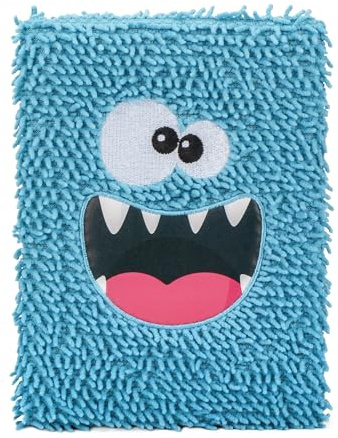 Exerz Cuaderno A5 “Monstruo Funky” Suave y esponjoso, lindo y funcional, diario bloc de notas para niños y adolescentes. 160 páginas rayadas.