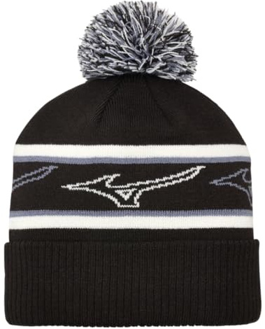 Mizuno Tour Knit Pom Hat, OSFM, Black