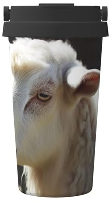 Bicchiere con coperchio e manico, 500 ml, in acciaio inox, per bevande calde e fredde, a doppia parete, isolante, riutilizzabile, regalo di compleanno