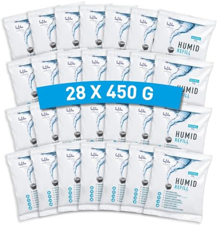 Lafita Lot de 28 recharges pour déshumidificateur, 450 g, sans parfum, granulés