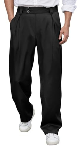 Pantalones Casuales Hombre Elegantes Cómodos Elásticos Tiro Color Sólido Uso Diario Laboral y Ocasiones