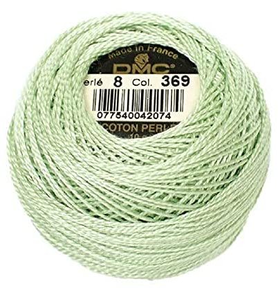 DMC 116 8-369 Pearl Cotton Thread Balls, Very Light Pistachio Green, Size 8
