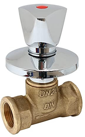 H2O-Flex® 1/2 Unterputzventil blau/rot mit Griff und Rosette Innengewinde 1/2