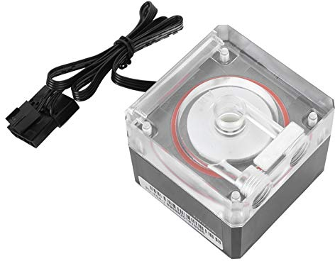 Cuifati PC Water Cooling,Water Cooling Pump, 3000RPM PC Water Cooling Integrated Mute Water Pump Support PWM Intelligent Control Speed 800L/H Flow 3.5 Meters Pump Head PC Pump Tank